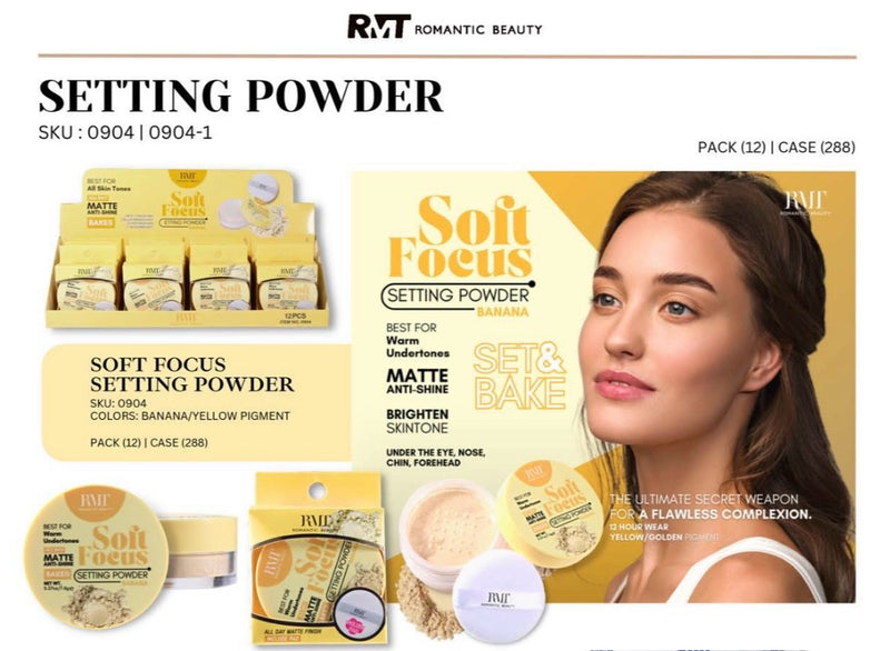 Load image into Gallery viewer, Face-Romantic Beauty Soft Focus Banana Setting Powder No.0904 ($2 each, 12pcs display)
