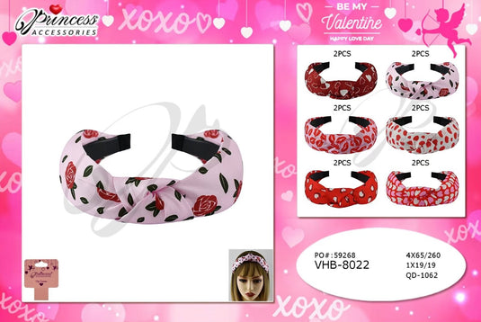 Hair-Valentine Head Band VHB-8022 (12pc pack)