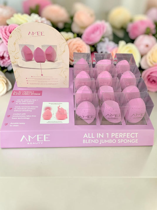 Face-AMEE Beauty All In One Perfect Blend Jumbo Sponge SP01 PURPLE ($2.50 each, 12pc Display)