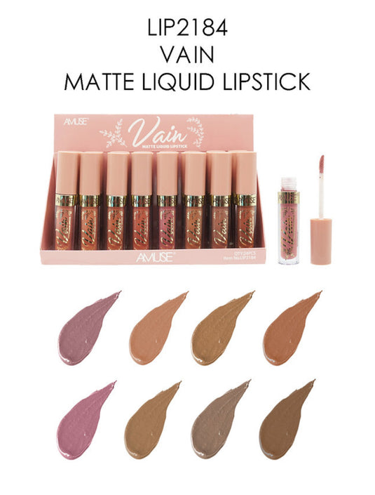 Lips- Amuse Vain Matte liquid lipstick LIP2184 (24pc display)