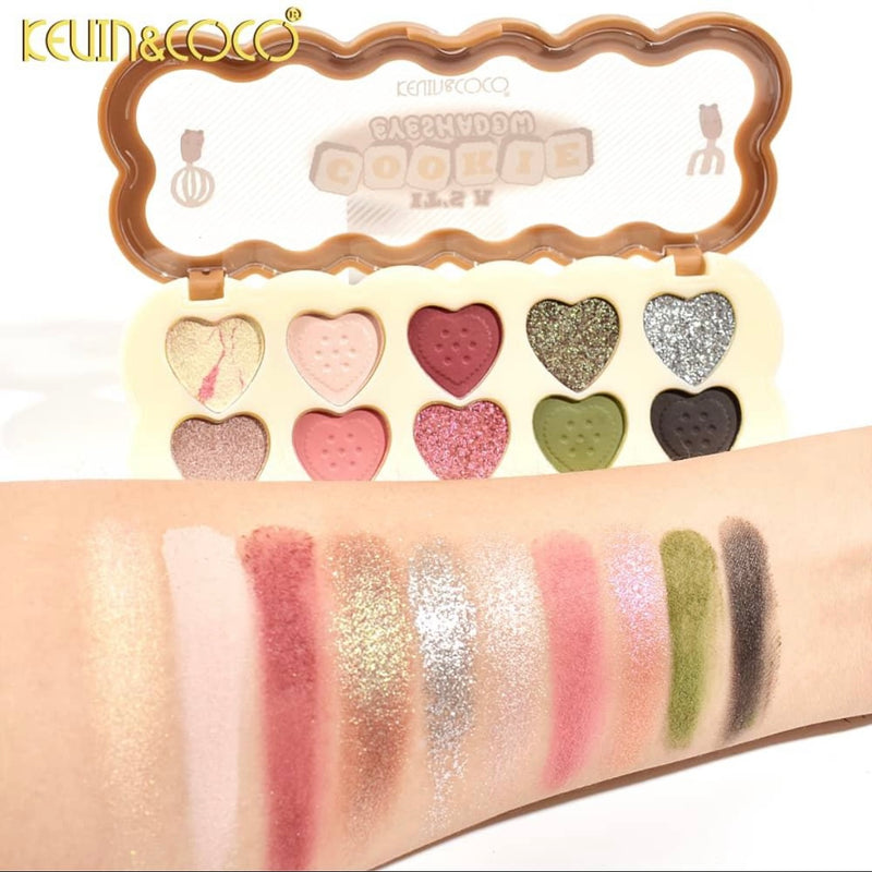 Load image into Gallery viewer, Eyes-Kevin&amp;Coco Caramel Bakery Series Cookie Eyeshadow Palette KC248063 ($2 each, 12pcs display)
