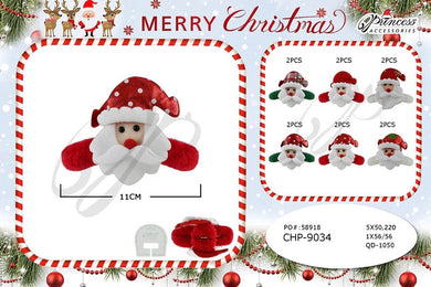 Hair-Santa Jaw Hair Clip CHP-9034 (12pc pack)