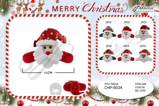 Hair-Santa Jaw Hair Clip CHP-9034 (12pc pack)