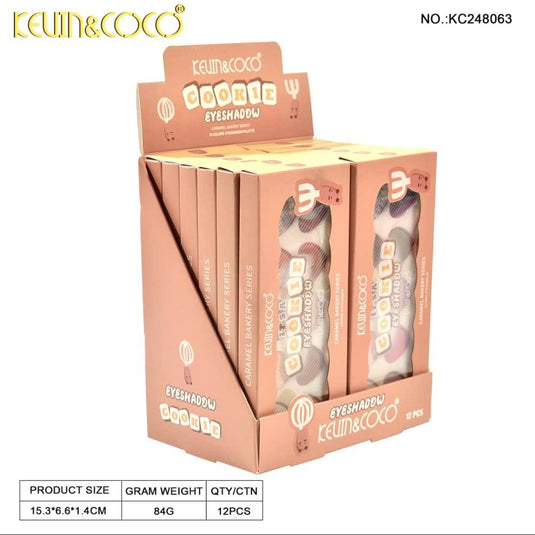 Eyes-Kevin&Coco Caramel Bakery Series Cookie Eyeshadow Palette KC248063 ($2 each, 12pcs display)