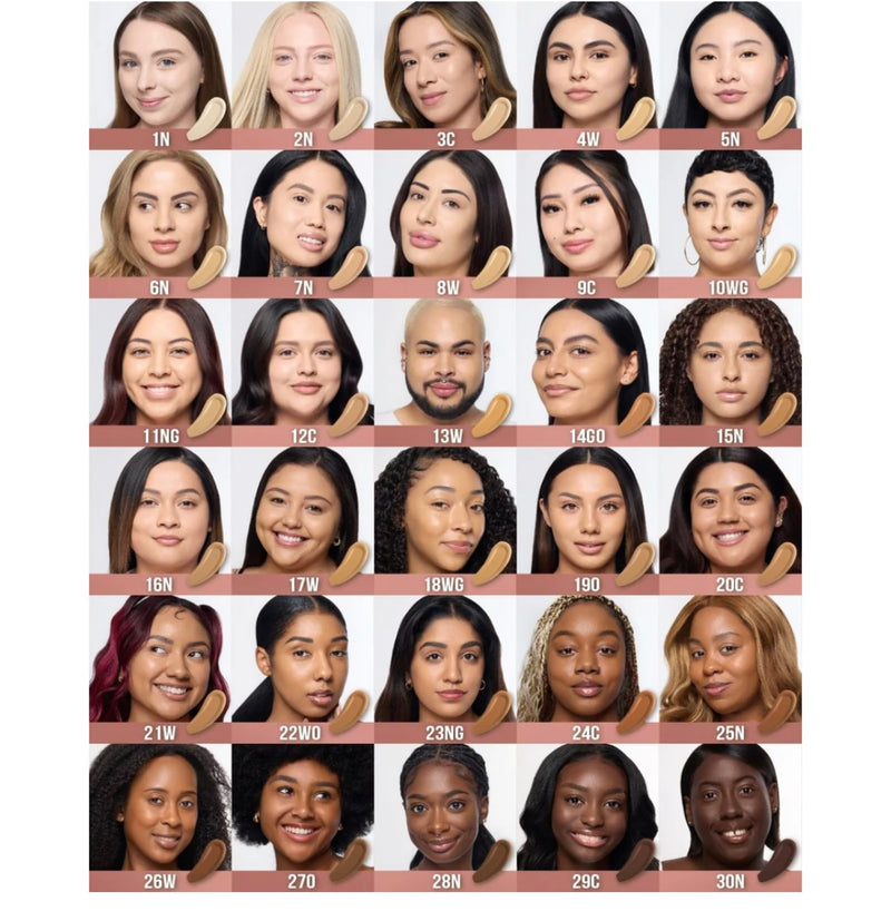 Load image into Gallery viewer, Face-Beauty Creations Flawless Stay Matte Foundation + Brush 18 Shades #FSMF-AD18 ($6.50 each, 90pcs +18 free tester + 6 free brush)
