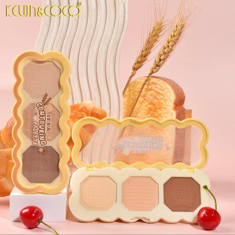 Load image into Gallery viewer, Face-Kevin&amp;Coco Caramel Bakery Series It’s A Contouring Palette KC248049 ($2 each, 12pcs display)
