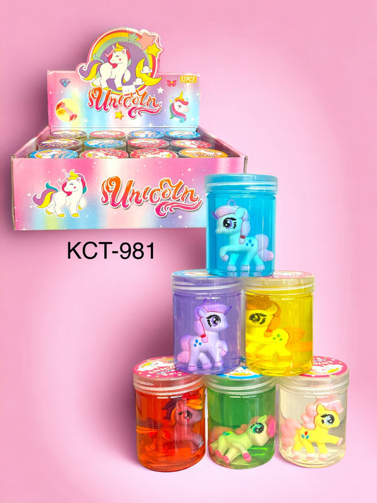 Novelties- Unicorn Slime with Toy Inside KCT-981 (12pc box)