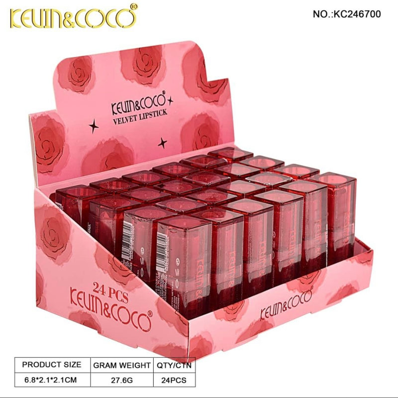 Load image into Gallery viewer, Lips-Kevin&amp;Coco Velvet Lipstick KC246700 ($1 each, 24pcs display)
