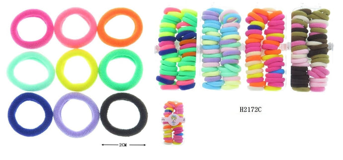 Hair- Small colors Hair ties H2172C (12pc pack)