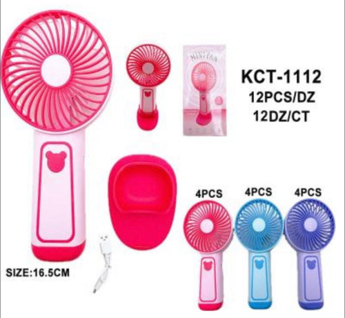 Novelties-Mini Handheld Fan KCT-1112 (12pcs bulk)