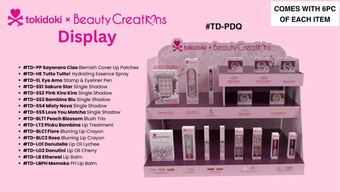 Face-Beauty Creations x Tokidoki Complete Display #DT-PDQ 6 of Each Product