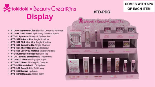 Face-Beauty Creations x Tokidoki Complete Display #DT-PDQ 6 of Each Product