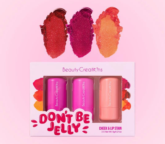Face-Beauty Creations Don’t Be Jelly Cheek & Lip Stain #DBJ-SET ($4.50 each. 4pc min.)