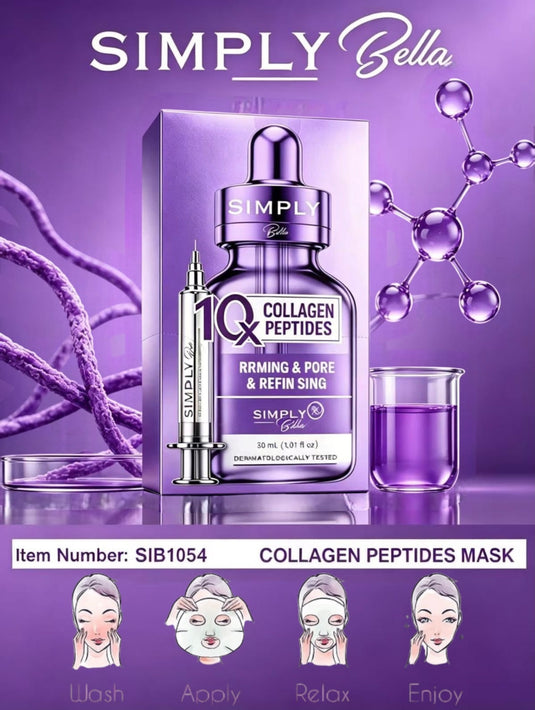 Skincare-Simply Bella Collagen Firming Face Mask SIB1054 (24pc Box)