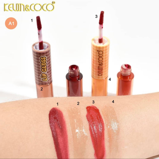 Lips-Kevin&Coco Caramel Bakery Series Double Ended Lip Gloss Set KC248094 ($2.50 each, 12pcs display)