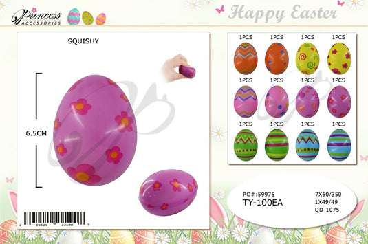 Accessories-Easter Egg Squishy Toy TY-100EA (12pc pack)