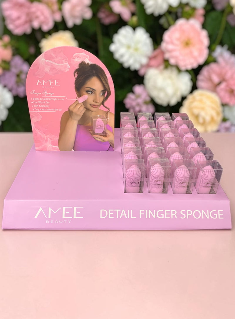 Load image into Gallery viewer, Face-AMEE Beauty Detail Finger Sponge SP02 ($1.25 each, 24pc Display)

