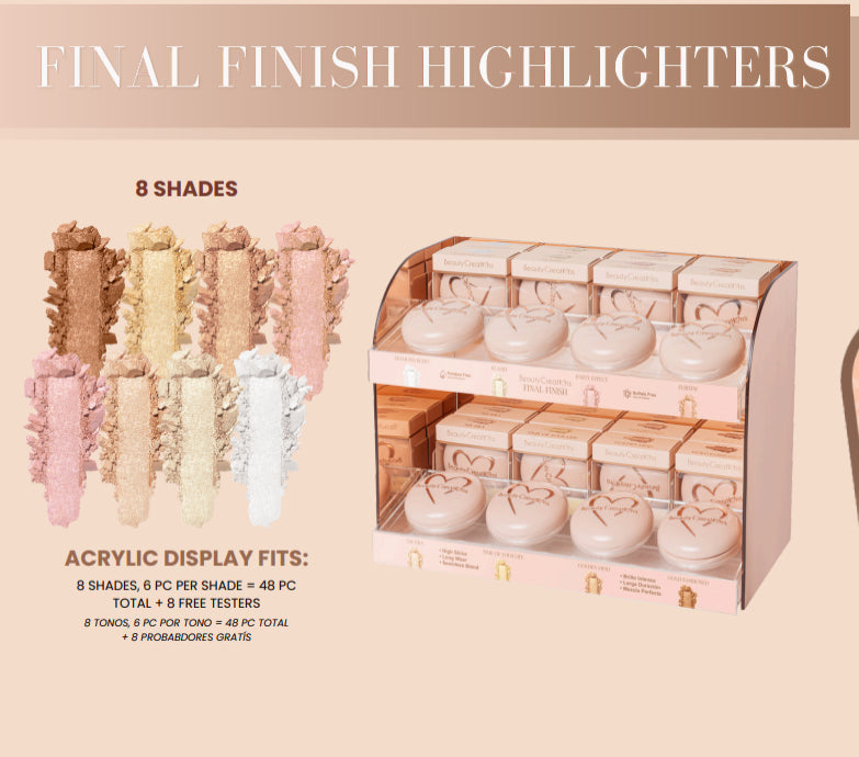 Load image into Gallery viewer, Face-Beauty Creations Final Finish Highlight Display (48pc Display+Free Sample)
