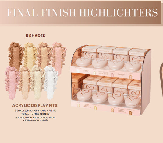 Face-Beauty Creations Final Finish Highlight Display (48pc Display+Free Sample)