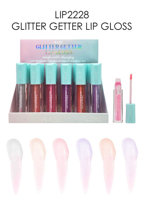 Lips-Amuse Glitter Getter Lip Gloss LIP2228 ($1.13 each, 24pc display)