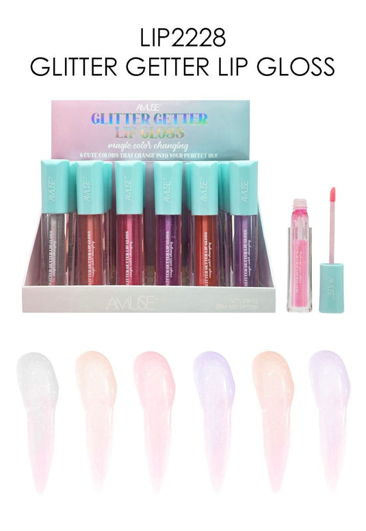 Lips-Amuse Glitter Getter Lip Gloss LIP2228 ($1.13 each, 24pc display)