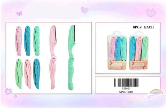 Face-Eyebrow Razor Case LBT02A (12pc pack)