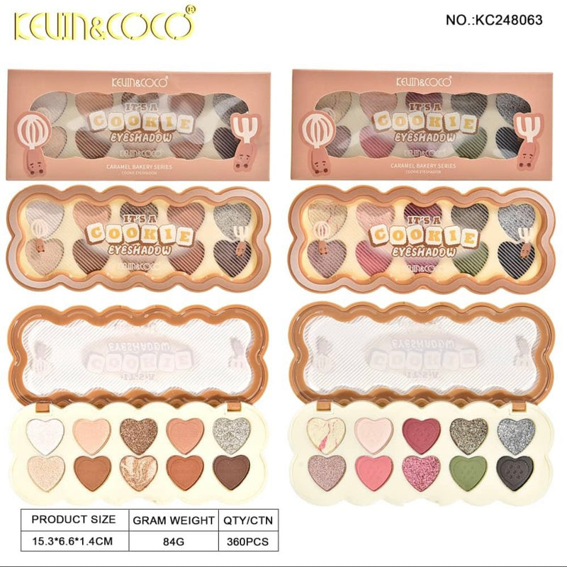 Load image into Gallery viewer, Eyes-Kevin&amp;Coco Caramel Bakery Series Cookie Eyeshadow Palette KC248063 ($2 each, 12pcs display)
