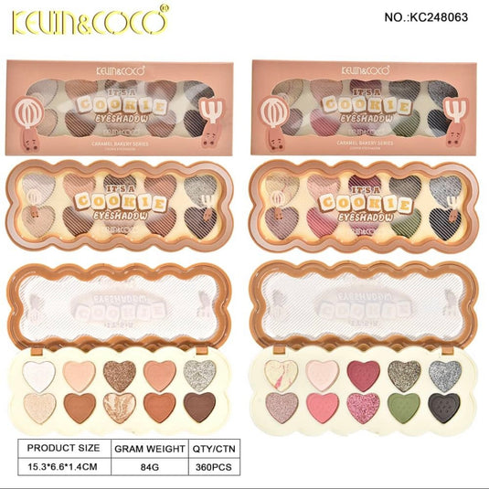 Eyes-Kevin&Coco Caramel Bakery Series Cookie Eyeshadow Palette KC248063 ($2 each, 12pcs display)