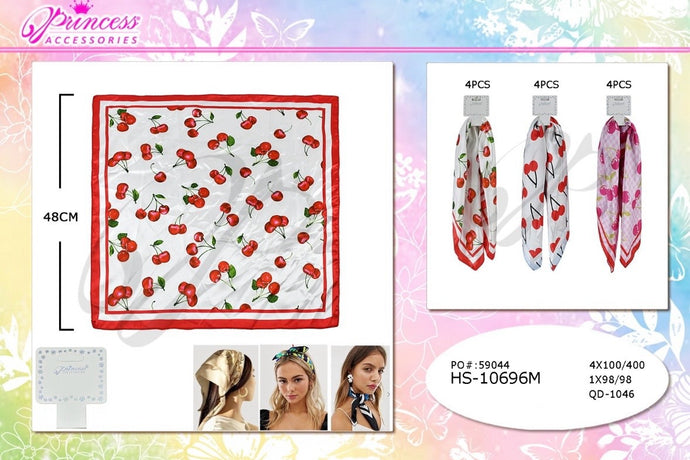 Hair-Multiuse Scarf, Headband, Bandana HS-10696M (12pc pack)