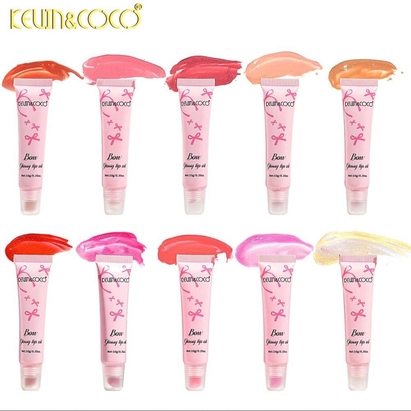 Load image into Gallery viewer, Lips-Kevin &amp; Coco Bow Glossy Lip Oil KC245758 ($0.75 each, 20pcs display)
