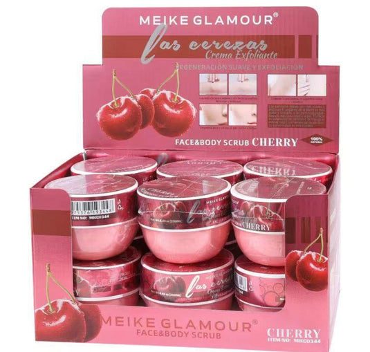Skincare-Meike Glamour Cerezas Face & Body Scrub MKG-0344 (12pc display)