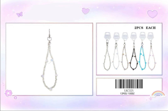 Accessories-Long Beaded Keychain LKC32A (12pc pack)