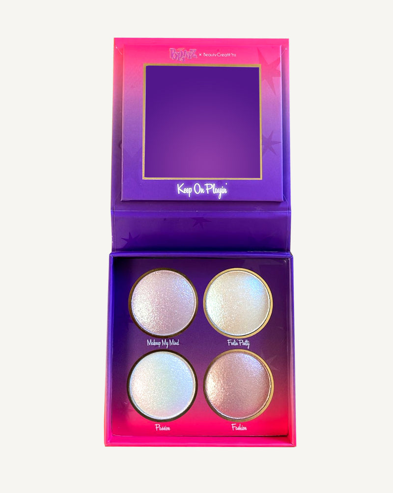 Load image into Gallery viewer, Face- Beauty Creations BRATZ Keep On Playin Highlight Palette BGN-BH (4pc bundle, $7 each)
