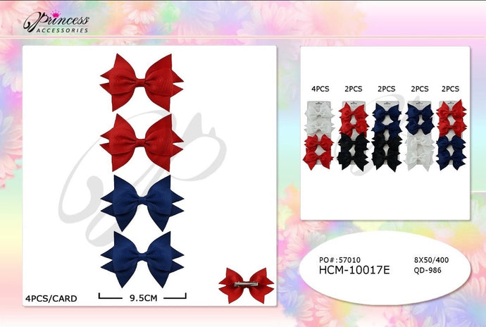Hair-Small Hair Bow HCM-10017E (12pc pack)