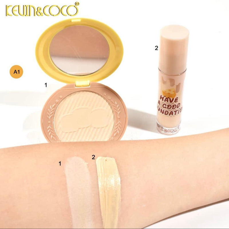 Load image into Gallery viewer, Face-Kevin&amp;Coco Caramel Bakery Series BAKERY Powder and Liquid Foundation A1 KC248124 ($3 each, 6pcs bundle)
