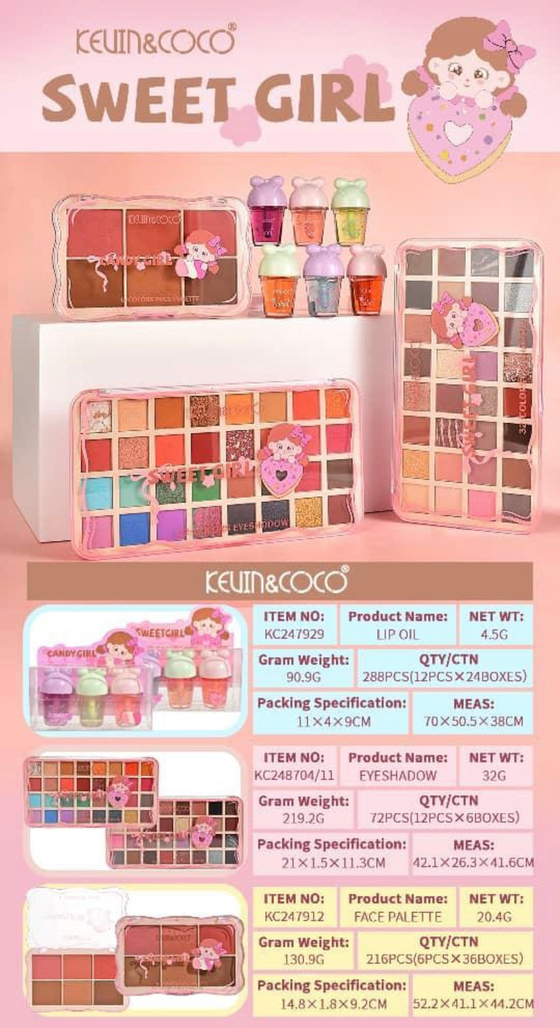Load image into Gallery viewer, Eyes-Kevin&amp;Coco Sweet Girl 32 Colors Eyeshadow Palette KC248711 ($5 each, 6pc bundle)

