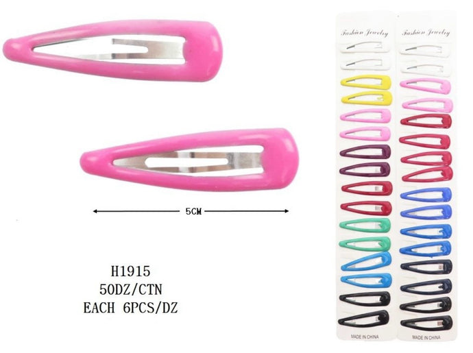 Hair-Colorful Snap Pin H1915 (12 pcs pack)