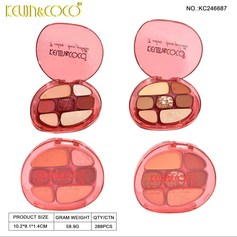 Load image into Gallery viewer, Face-Kevin&amp;Coco 7 Colors Face Palette KC246687 (12pcs display)
