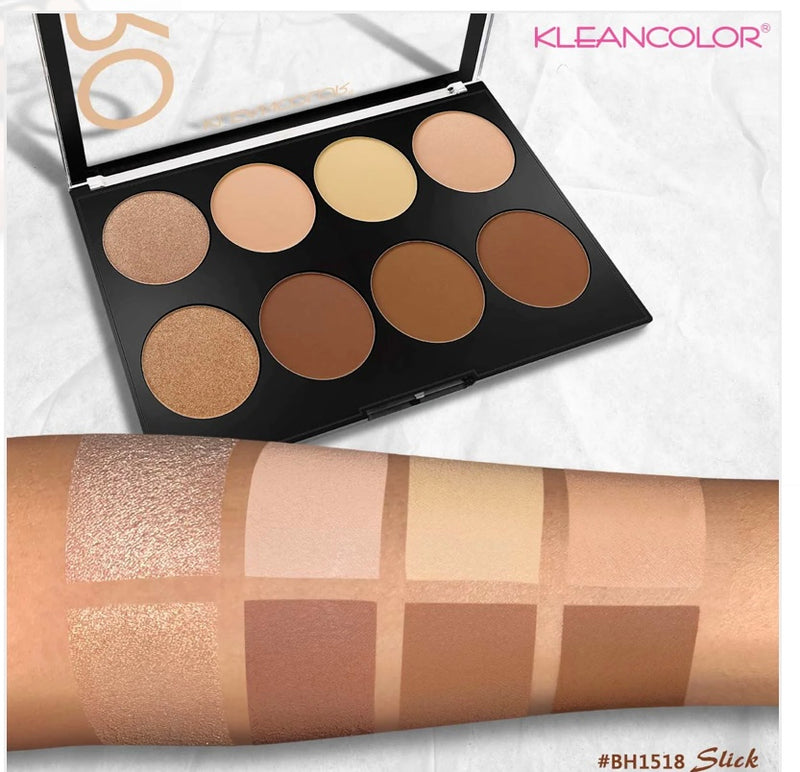 Load image into Gallery viewer, FACE- Kleancolor Pro Face Conceal Highlight Contour Powder palette BH1518 (4pc bundle, $4.50 each)
