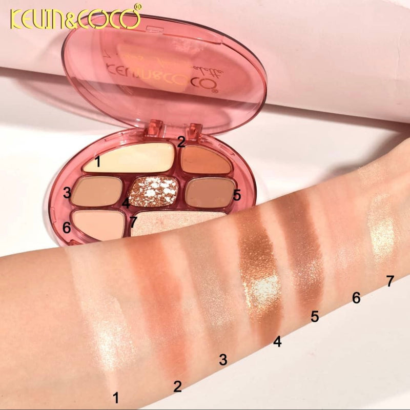Load image into Gallery viewer, Face-Kevin&amp;Coco 7 Colors Face Palette KC246687 (12pcs display)
