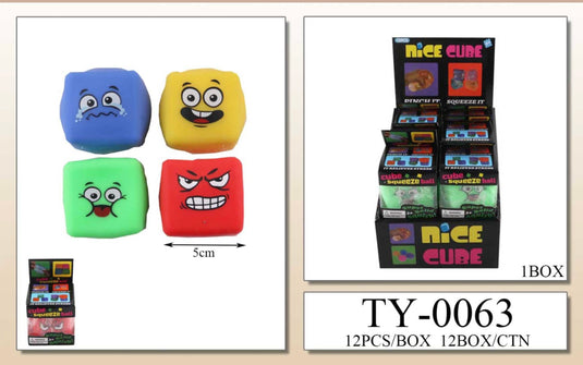 Accessories-Squishy Cubes Stress Toy TY-0063 (12 pc pack)