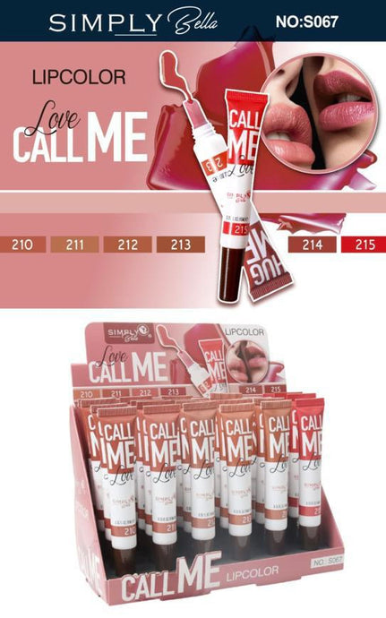 Lips- Simply Bella Call Me lip color SO67 (24pc display)