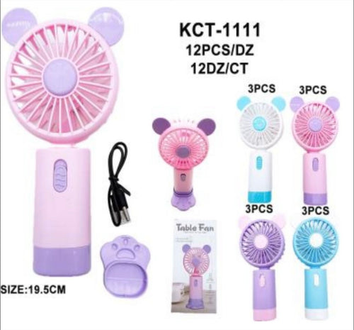 Novelties-Mini Handheld Fan KCT-1111 (12pcs bulk)