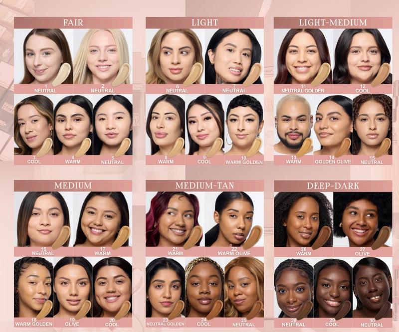 Load image into Gallery viewer, Face-Beauty Creations Flawless Stay Matte Foundation + Brush 18 Shades #FSMF-AD18 ($6.50 each, 90pcs +18 free tester + 6 free brush)
