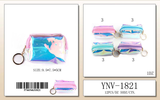 Accessories-Iridescent Coin Purse YNV-1821 (12pc Pack)