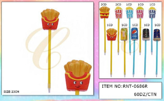 Novelties-Junk Food Top Pen RNT-0686R (12pc pack)