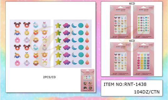 Skincare-Acne Patches in Assorted Shapes RNT-1438 (12pc pack)