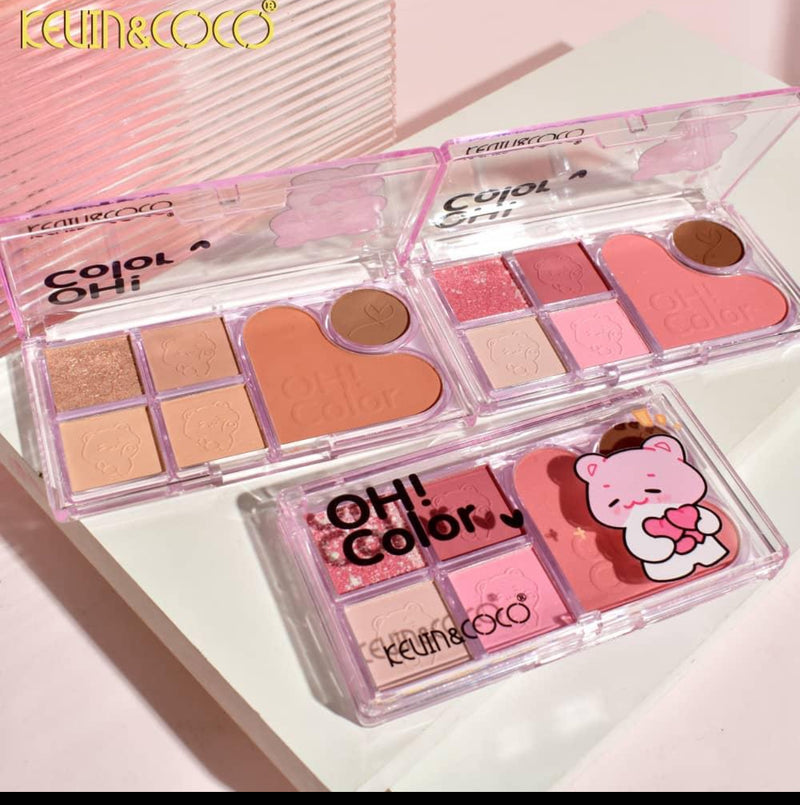 Load image into Gallery viewer, Eyes- Kevin&amp;Coco 6 Color Face Palette OH Color KC245475 (12pc Display)
