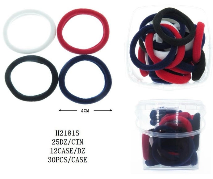 Hair-All Colors Hair Ties Seamless Ponytail H2181S (12 pcs pack)