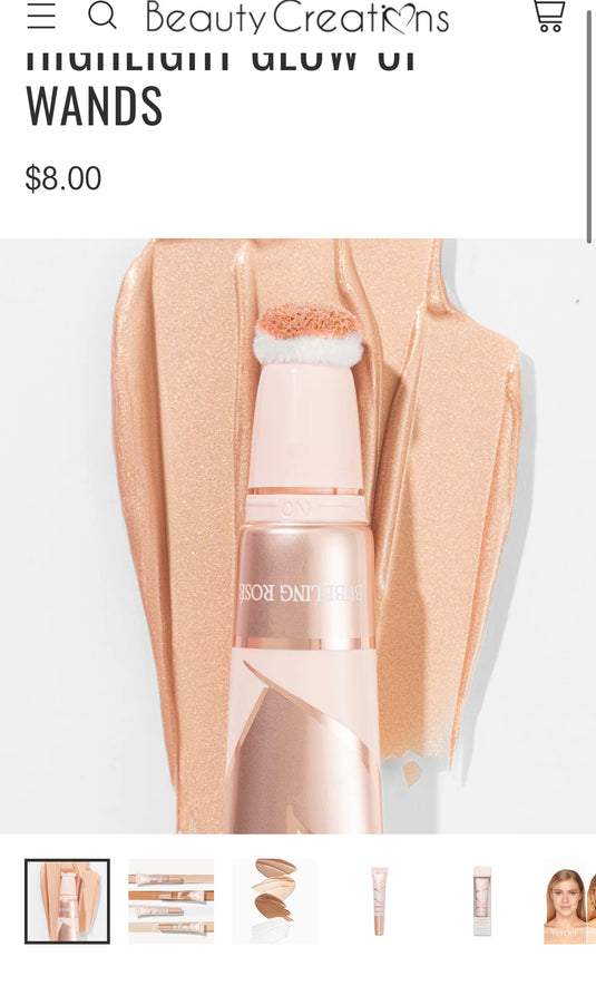 Face- Beauty Creations Glow Up Liquid Highlight Wand FSLHGU-03 BUBBLING ROSE (6pc bundle, $3.75 each)